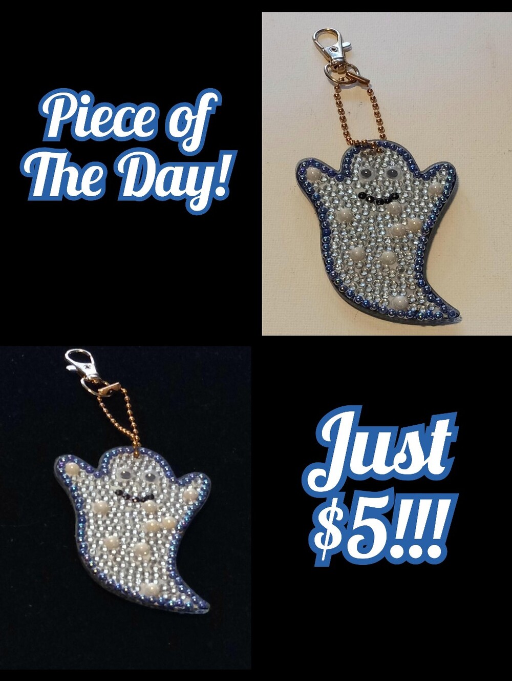 Piece Of The Day! Blingy Ghost Keychain